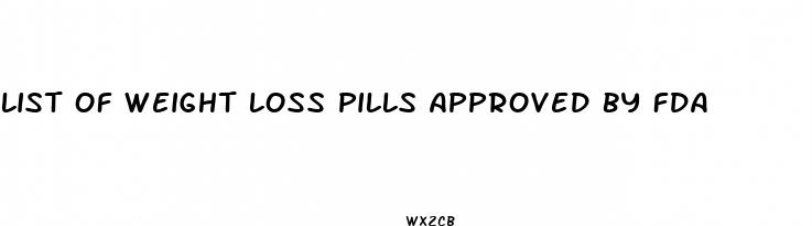 list of weight loss pills approved by fda