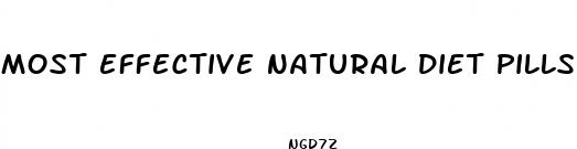 most effective natural diet pills