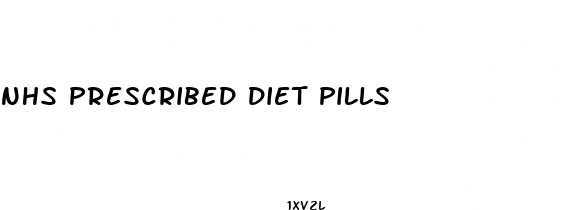 nhs prescribed diet pills