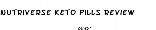 nutriverse keto pills review