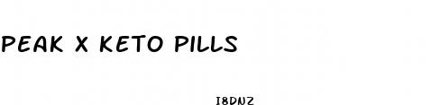 peak x keto pills
