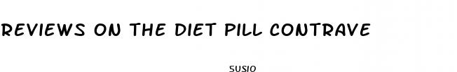reviews on the diet pill contrave