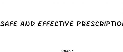 safe and effective prescription diet pills