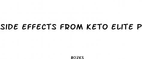 side effects from keto elite pills