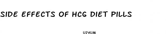 side effects of hcg diet pills