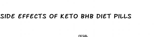 side effects of keto bhb diet pills