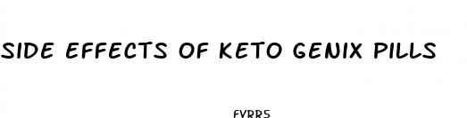 side effects of keto genix pills