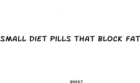 small diet pills that block fat