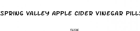 spring valley apple cider vinegar pills weight loss