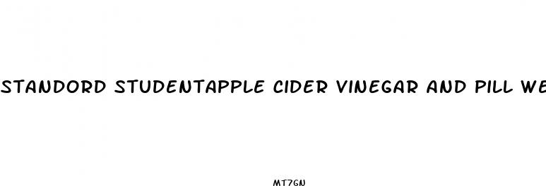 standord studentapple cider vinegar and pill weight loss