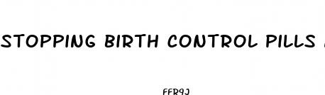 stopping birth control pills and weight loss
