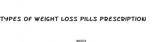types of weight loss pills prescription