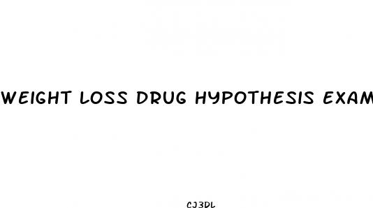 weight loss drug hypothesis examples