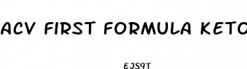 acv first formula keto gummies
