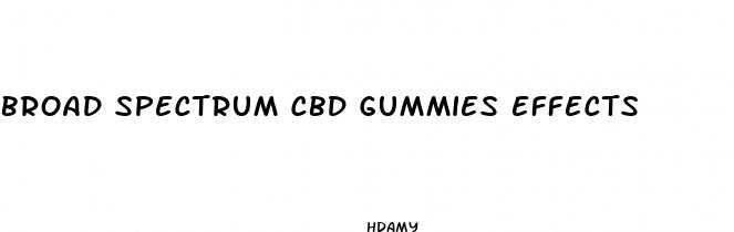 broad spectrum cbd gummies effects