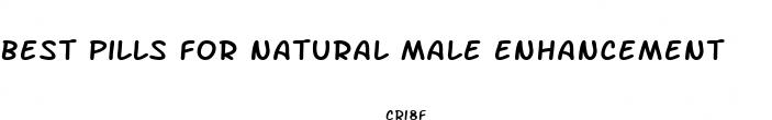 best pills for natural male enhancement