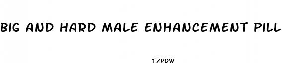 big and hard male enhancement pill