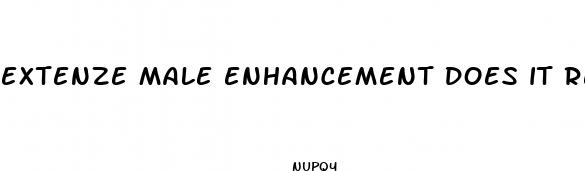 extenze male enhancement does it really work