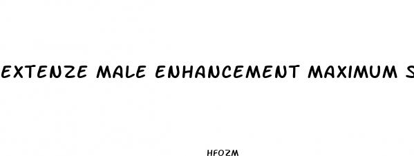 extenze male enhancement maximum strength reviews