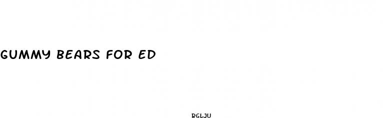 gummy bears for ed