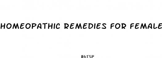homeopathic remedies for female low libido
