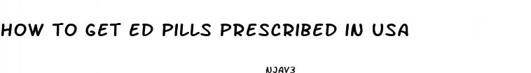 how to get ed pills prescribed in usa