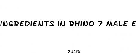 ingredients in rhino 7 male enhancement