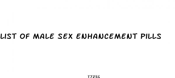 list of male sex enhancement pills