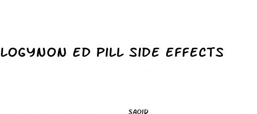 logynon ed pill side effects