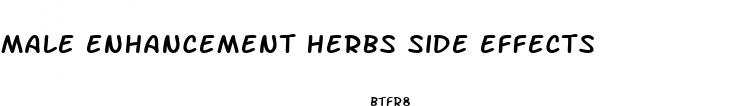 male enhancement herbs side effects