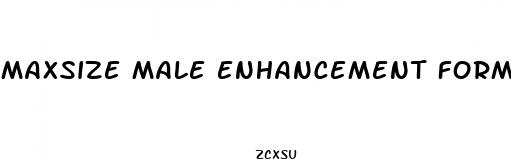 maxsize male enhancement formula cream