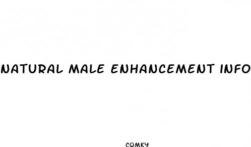 natural male enhancement information