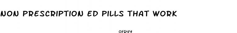 non prescription ed pills that work