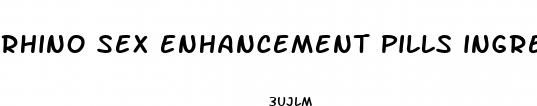 rhino sex enhancement pills ingredients