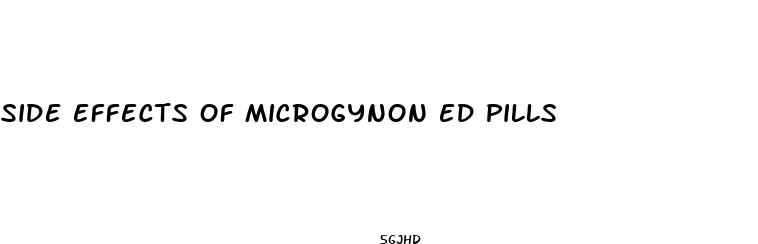 side effects of microgynon ed pills