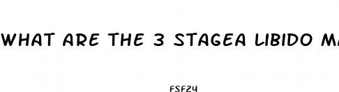 what are the 3 stagea libido max male enhancement pills