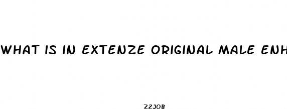 what is in extenze original male enhancement