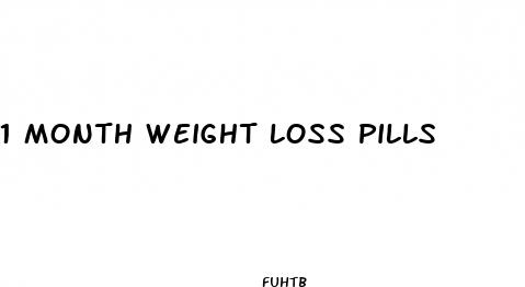 1 month weight loss pills