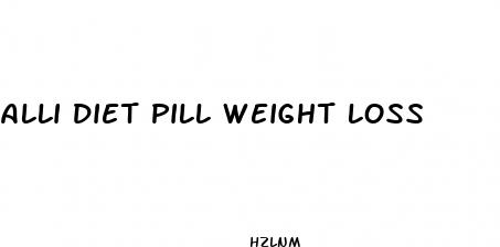 alli diet pill weight loss