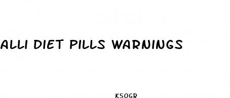 alli diet pills warnings