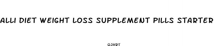 alli diet weight loss supplement pills starter pack 60 count