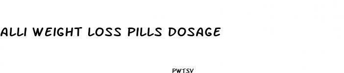 alli weight loss pills dosage
