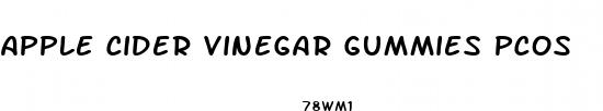 apple cider vinegar gummies pcos