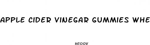 apple cider vinegar gummies where to buy
