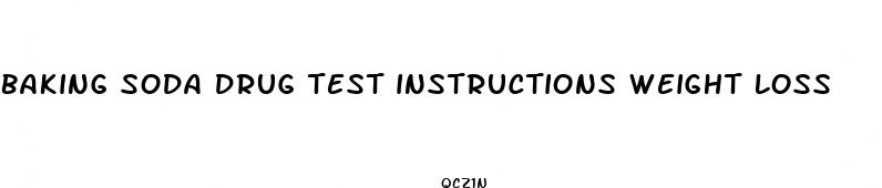 baking soda drug test instructions weight loss