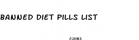 banned diet pills list
