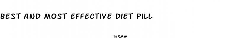 best and most effective diet pill