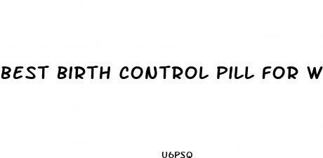 best birth control pill for weight loss