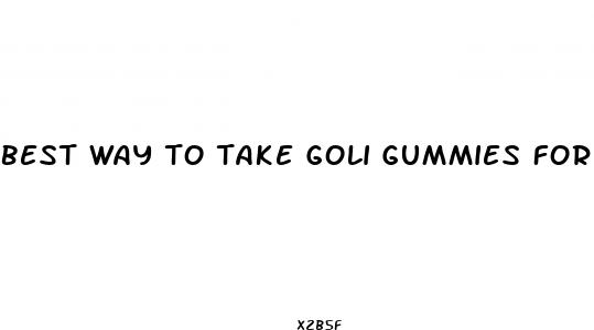 best way to take goli gummies for weight loss
