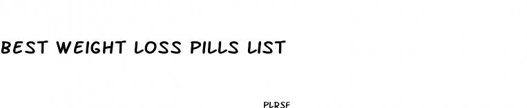 best weight loss pills list